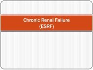 Chronic Renal Failure (ESRF)