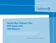 Dental Blue Platinum Plus PPO Dental Plan 300 Network - Anthem