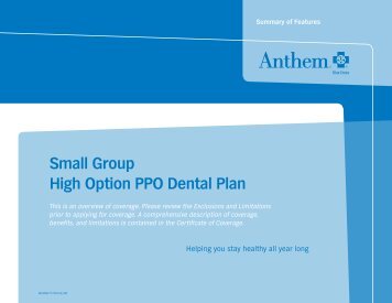Small Group High Option PPO Dental Plan - California - SuperAgent