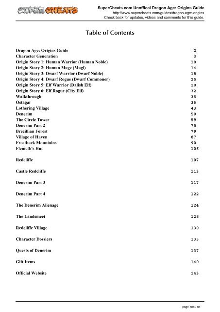 Guide for Dragon Age: Origins - Brecilian Forest