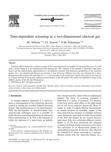 Time-dependent screening in a two-dimensional electron gas
