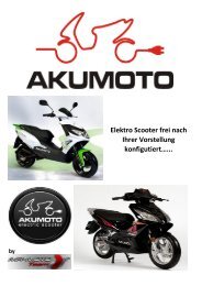 Elektro Scooter frei nach Ihrer Vorstellung konfigutiert…...