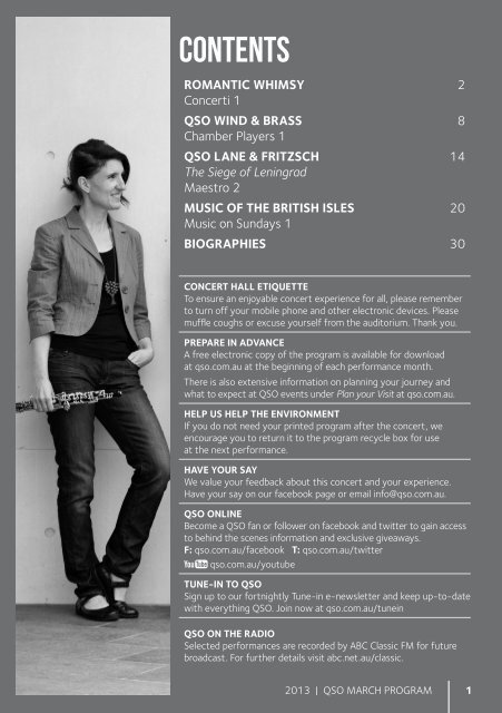 March 2013 - Queensland Symphony Orchestra