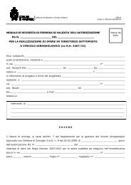modulo di richiesta di proroga di validita' dell'autorizzazione pg n.