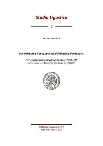 Studia Ligustica - biblioteca franzoniana