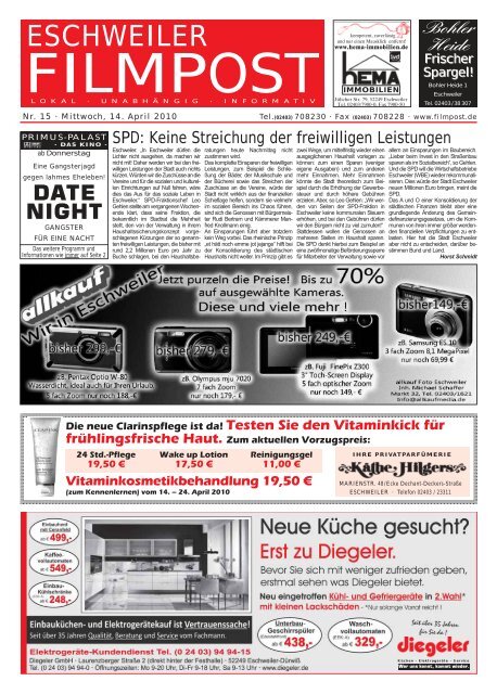 Ausgabe 15 vom 14. April 2010 - auf filmpost.de