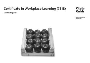 Certificate in Workplace Learning (7318) - City & Guilds