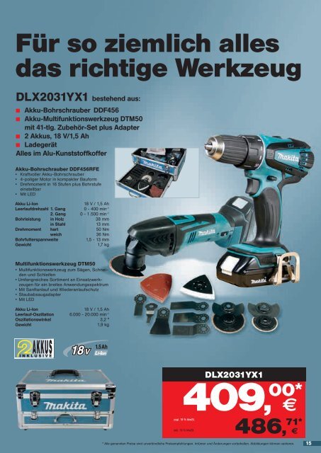 Makita Aktionsprospekt September-Dezember 2014