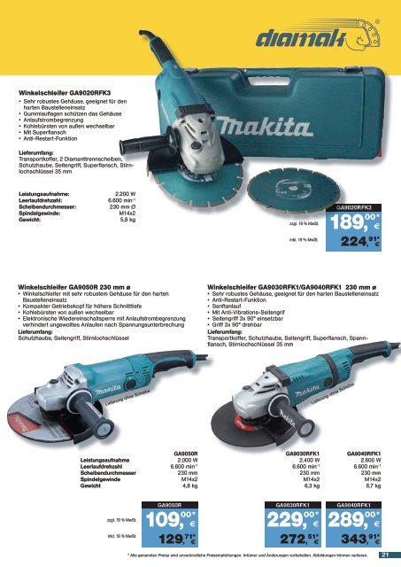 Makita Aktionsprospekt September-Dezember 2014