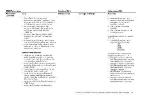 Awards/certificates in mathematics skills (3847-21/22 ... - City & Guilds