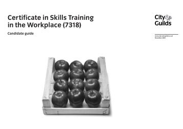 Certificate in Skills Training in the Workplace (7318) - City & Guilds