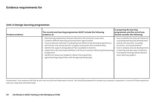 Certificate in Skills Training in the Workplace (7318) - City & Guilds