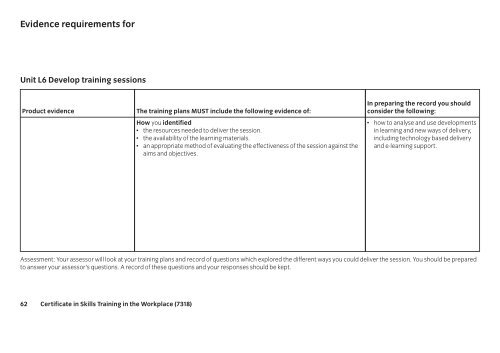 Certificate in Skills Training in the Workplace (7318) - City & Guilds