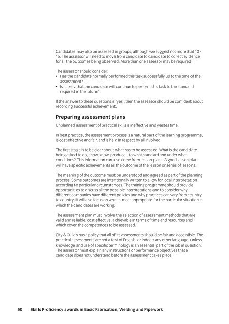 Skills Proficiency awards in Basic Fabrication ... - City & Guilds