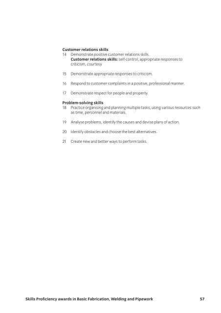 Skills Proficiency awards in Basic Fabrication ... - City & Guilds