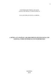 universidade federal de gois - Mestrado em Música e Artes Cênicas ...