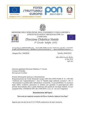 consulta avviso - Direzione Didattica I Circolo Solofra (AV)