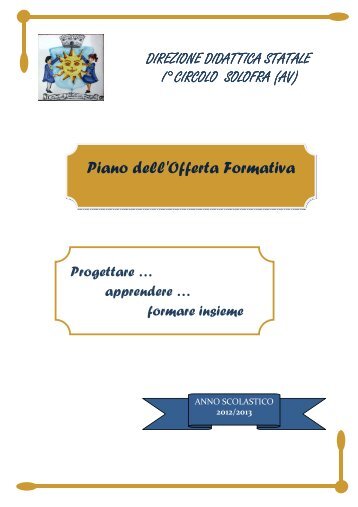 Piano dell'Offerta Formativa - Direzione Didattica I Circolo Solofra (AV)