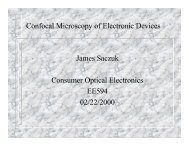 Confocal Microscopy of Electronic Devices James Saczuk ...