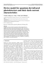 Device model for quantum dot infrared photodetectors and their dark ...