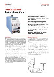 TORKEL 840/860 Battery Load Units