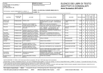 Libri di testo SU 2013/14 - Liceo Classico Psicopedagogico Cesare ...