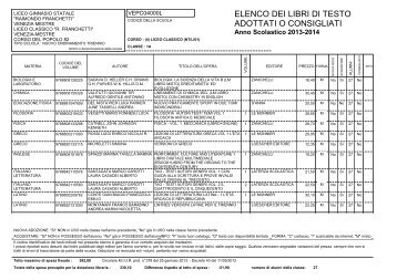 classi I - Liceo Ginnasio Statale Â«Raimondo Franchetti