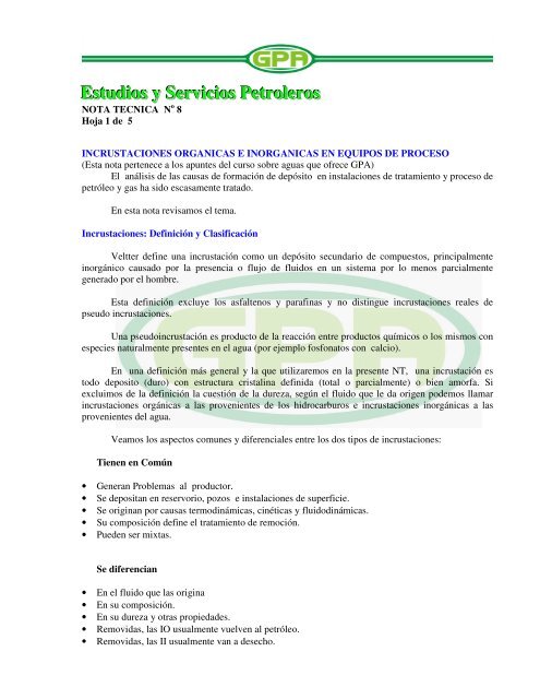Estudios y Servicios Petroleros - OilProduction.net