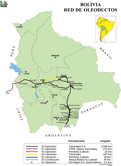 BOLIVIA RED DE OLEODUCTOS - OilProduction.net