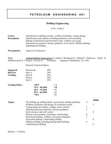 PETE 661 Drilling Engineering - Harold Vance Department of ...