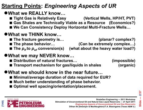 Engineering Aspects of Unconventional Oil and Gas Reservoirs ...