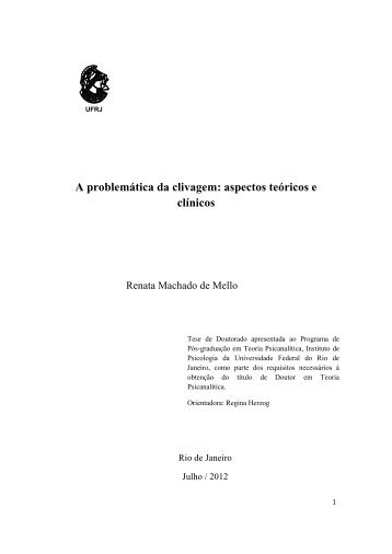 FaÃ§a o download no formato PDF - Instituto de Psicologia da UFRJ