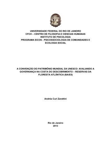 DissertaÃ§Ã£o ANDREA ZARATTINI - Instituto de Psicologia da UFRJ