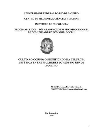 culto ao corpo: o significado da cirurgia estÃ©tica entre mulheres ...