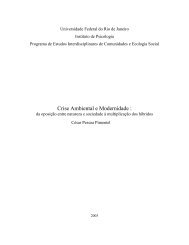 Crise Ambiental e Modernidade - Instituto de Psicologia da UFRJ