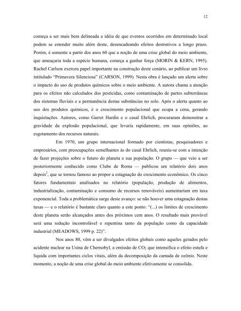 Crise Ambiental e Modernidade - Instituto de Psicologia da UFRJ