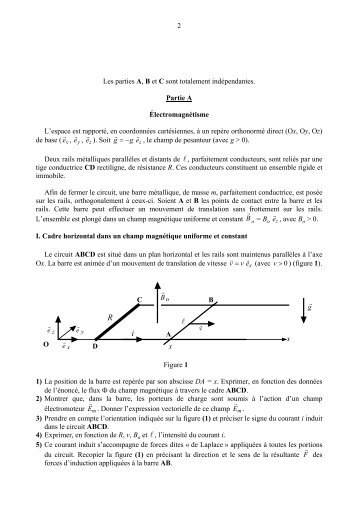 2 Les parties A, B et C sont totalement indÃ©pendantes. Partie A ...