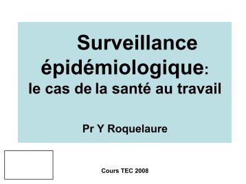 Surveillance Ã©pidÃ©miologique - UniversitÃ© d'Angers