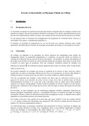 Erreurs et Incertitudes en Physique-Chimie au CollÃ¨ge - UniversitÃ© d ...