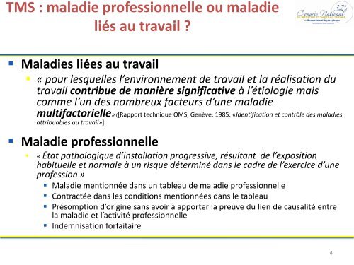 TMS : maladie professionn