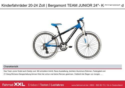Bergamont TEAM JUNIOR 24''- Kinderfahrrad - Fahrrad-XXL