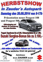 Präsentation neuer Peugeot 108 und Peugeot 508