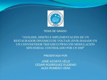 restaurador dinámico de voltaje - DSpace en ESPOL