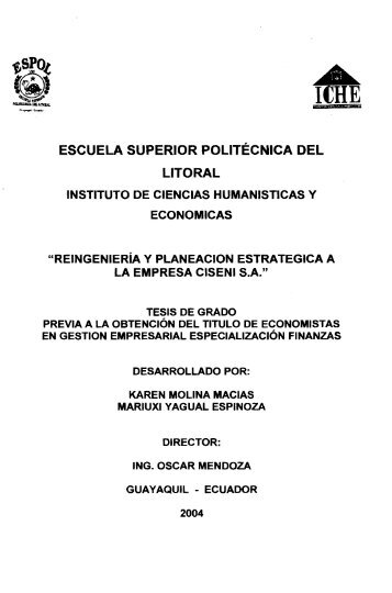 agradecimiento - DSpace en ESPOL - Escuela Superior Politécnica ...