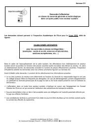 Annexe 3/1 Demande d'affectation en classe de seconde ... - Eure