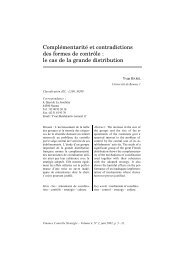 ComplÃ©mentaritÃ© et contradictions des formes de contrÃ´le - LEG ...