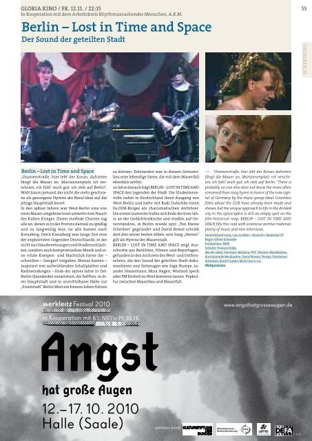 Dokfest-Katalog (PDF) - Bali, Filmladen, Gloria - Kassel