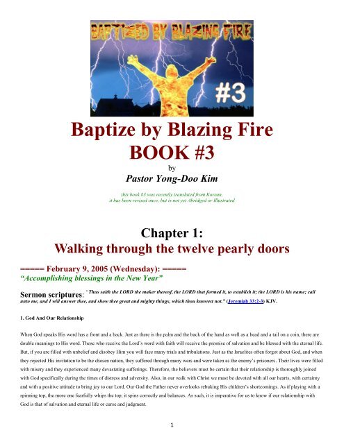 Baptize by Blazing Fire BOOK #3 - Divine Revelations