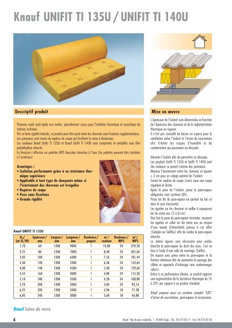 Knauf UNIFIT TI 135U - Hansez-Dalem