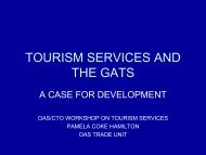 tourism services and the gats - Caribbean Tourism Organization